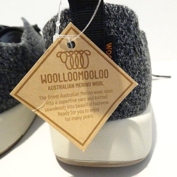 WOOLLOOMOOLOO Darwin Gray Wool Lace Up Sneakers Shoes Size 36 EU 7 US NEW - Picture 5 of 6